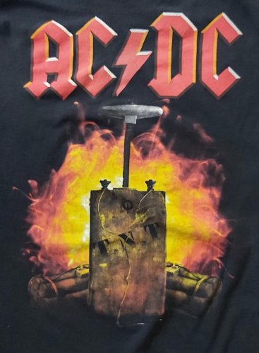 Live Nation AC/DC Distressed Graphic Band TNT Dynamite Plunger T-Shirt - Size XXL - 100% Cotton!