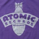 Atomic Records Milwaukee Silver Bomb Purple Graphic T-Shirt - Size XL by Jerzees!