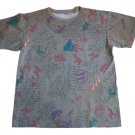 Chico's Design Indian Tribal Native Pottery Theme All-Over Print T-Shirt - Size 2 - 100% Cotton!