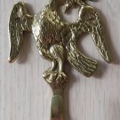 Vintage Shiny Brass Federal Eagle Branch Hook Coat Key Hanger Architectural Hardware