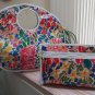 KEN DONE Round-Handled Tote & Matching Clutch - Australian Artist - VINTAGE from the 1980's!