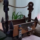 Nautical Anchor Seaside Wooden Caddy, Planter, Storage Box - Coastal Decor - NWT!