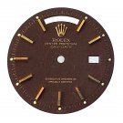 ROLEX Brown Confetti Index dial with gold markers and lume plots, 36mm - RARE!