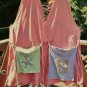 BLUE FISH SPRING 1997 SALT WATER TAFFY TOP - HAND-PAINTED TANGERINE - ORGANIC COTTON - OSFM!