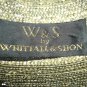 W&S by WHITTALL & SHON Olive Straw Hat with GOLD BROCADE & SEQUIN TRIM - NWT!