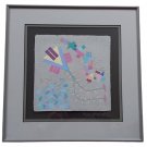 Abstract Art - 3-D Mixed Media Collage - Rick Tunkel Signed Original - Geometric - 1987!