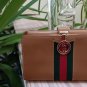 Vintage Gucci Sherry Line Folding Leather Wallet w Coin Section & Enameled GG Closure!