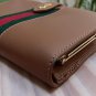 Vintage Gucci Sherry Line Folding Leather Wallet w Coin Section & Enameled GG Closure!