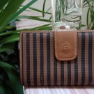 Vintage Fendi Pequin Stripe Bifold Wallet w Coin & Card Slots #2251-01692-048!