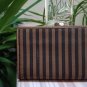 Vintage Fendi Pequin Stripe Bifold Wallet w Coin & Card Slots #2251-01692-048!