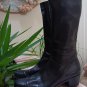 PREVATA Black Nappa Leather Stretch Pull-On Boots - Made in Italy - Size 7B!