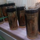 VTG Vue-Lon Ware - 4 PICASSO & 3 VAN GOGH Art Painting Highball Tumbler Glasses!