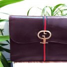 Vintage Gucci Brown Leather Folding Wallet w Coin Section & Goldtone GG Closure - NWOT! Vintage Gucci Brown Leather Folding Wallet w Coin Section & Goldtone GG Closure - NWOT!