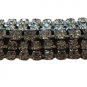 Vintage WEISS signed CLEAR RHINESTONE Wide 5 ROW Domed Bracelet 7¼"!