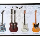 Guitar Heaven Legends of Rock Guitars - SLASH, HENDRIX Wall Decor - 36 x 12 - Wood Base Lamination!