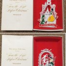 THE DISNEY Collection 'TWAS THE NIGHT BEFORE CHRISTMAS GOOFY & SNOW WHITE Ornaments by Grolier 1988!