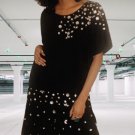 Vintage Judith Ann Creations Black Suede Heavily Jeweled Drop Waist Dress - Size XS - NWOT Vintage Judith Ann Creations Black Suede Heavily Jeweled Drop Waist Dress - Size XS - NWOT