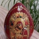 Holy Mother of Vladimir Virgin Mary Russian Orthodox Icon Wooden Egg!