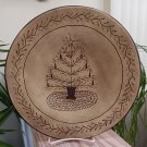 Red Oaks Pottery Real American Redware Christmas Tree Deep Plate 10¼" - signed by Pam Armbrust!