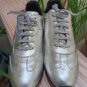 GUCCI Silver Leather Logo Low-Top Sneakers Trainers Shoes #204399 - Size 38 EU (7.5 US)