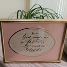 Calligraphy Art John DeCollibus, Jr. - Christian Scripture - Signed, Framed & Matted!