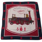 Vintage 1970s Gucci Locomotive Print Silk Scarf - 30 in x 30 in Square! Vintage 1970s Gucci Locomotive Print Silk Scarf - 30 in x 30 in Square!