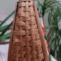 VIntage 70s BOHO Handcrafted Folk Art Floral Embroidered Crewel Wicker HandBag!