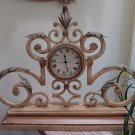 VTG QUARTZ FilIgree Metalwork Mantel Table Clock - 19.5 in x 15.5 in - WORKS GREAT! VTG QUARTZ FilIgree Metalwork Mantel Table Clock - 19.5 in x 15.5 in - WORKS GREAT!