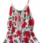 Solange Satin Plus Size Red Roses Lace Trim Romper & Robe Sleepwear Set Size 26/28 - VALENTINE!