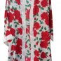 Solange Satin Plus Size Red Roses Lace Trim Romper & Robe Sleepwear Set Size 26/28 - VALENTINE!