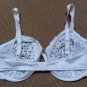 VTG Lou 1032 Sheer Partially-Lined White Lace Balconette Bra - Size 40D - Made in France - NWOT!