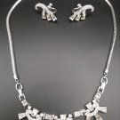 Vintage Sterling Silver Art Deco Snake Chain Necklace & Screw-back Earring Set in original box! Vintage Sterling Silver Art Deco Snake Chain Necklace & Screw-back Earring Set in original box!