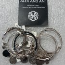 Lot of 12 ALEX & ANI Rafaelian Silver Expandable CHARMS and BEADS WRAP Bracelets!