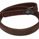 VTG GUCCI Textured Brown Leather Belt w 2-Tone Gun Metal Buckle, Interlocking GG's - Size 42!