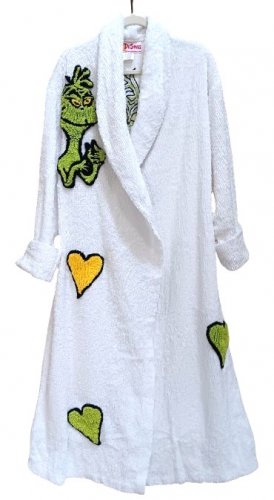VTG Dr. Seuss Enterprises Dr. Seuss The Grinch Chenille Robe -Size Large - RARE!
