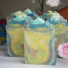 Soap cold process, with Silk and milk, creamy and bubbly CP soap
