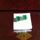 18KGP Colombia Emerald Earrings Studs