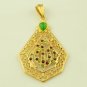 Jade Drop Ruby & Peridot 18KGF Arab Allah Pendant! Lowest Price On Ebay