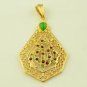Jade Drop Ruby & Peridot 18KGF Arab Allah Pendant! Lowest Price On Ebay