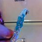 925 Silver Bangle W Mark Colombia Emerald Cubic Zircon