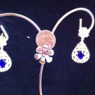 RARE Tanzanite & CZ Earring! 925 Sterling Silver! 18KGP