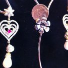 Valentine Ruby and Pearl Dangling Earring! 925 Sterling Silver! 18KGP
