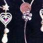 Valentine Ruby and Pearl Dangling Earring! 925 Sterling Silver! 18KGP