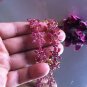 Antique Floral Ruby Bangle Bracelet 18KGP Yellow Gold! 925 Sterling Silver!