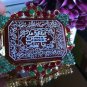 Yemen Akeek Agate Ruby Emerald 18k Gold Panjatan Allah Islamic Pendant! GIFT!NEW