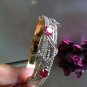 Elegant Design Cuff Ruby! 925 Sterling Silver! 18KGP