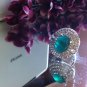 SIMPLE ELEGANT RICH NATURAL Colombia Emerald  And Zircon Ring 18KGP
