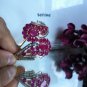 Ravishing Floral Ruby Bangle Estate ! 925 Sterling Silver! 18KGP