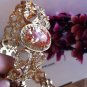 CIRCLE OF LIFE! Orange Topaz BANGLE Bracelet 22KGP UNIQUE STYLE