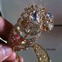 Caesars Leaf Style Greek Thai Bangle Topaz 22kgp White CZs